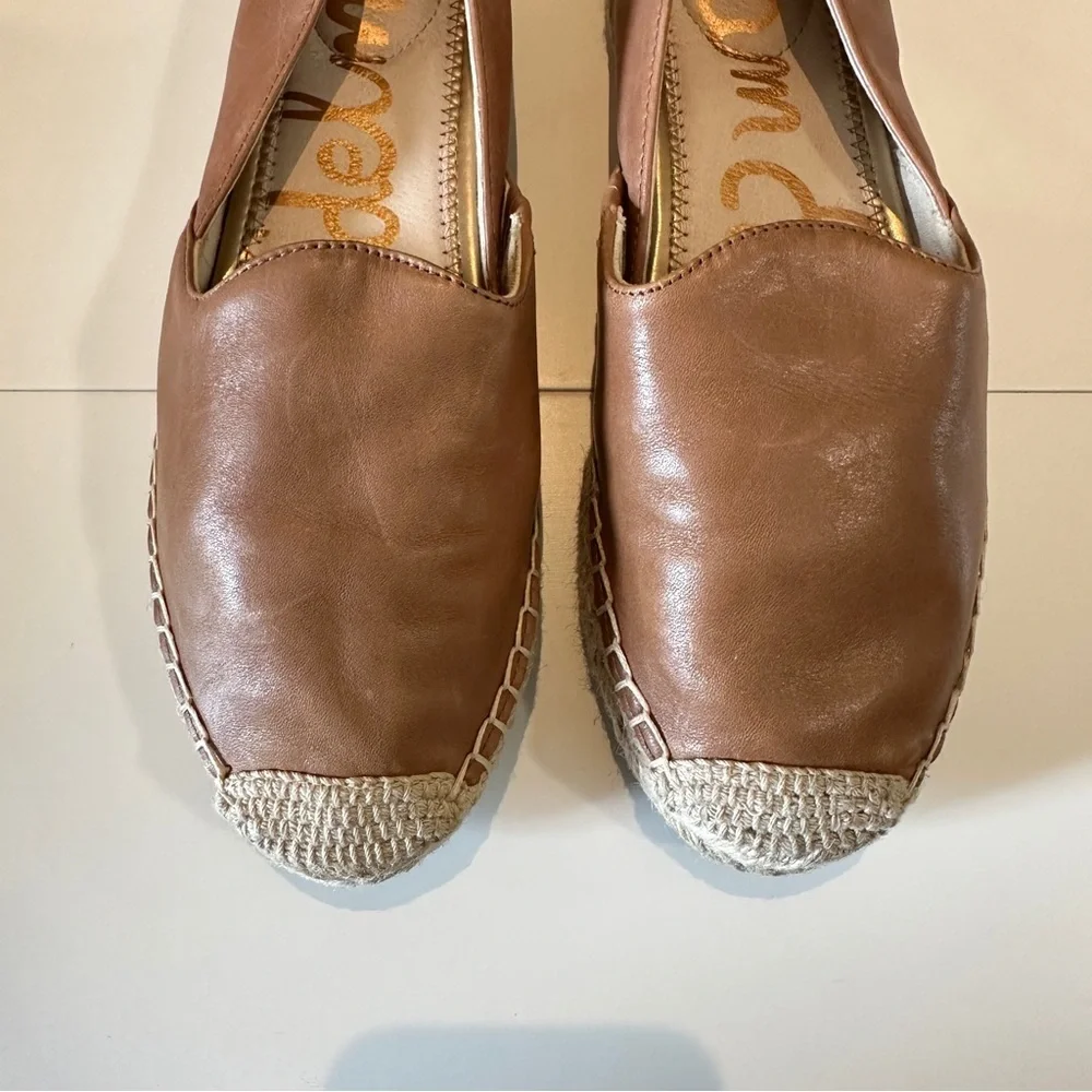 Sam Edelman Women’s Kesia Light Brown Genuine Leather Espadrille Flats sz 7M